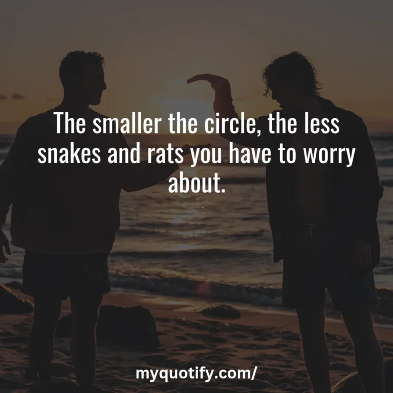 The smaller the circle, the less snakes and rats you have to worry about.